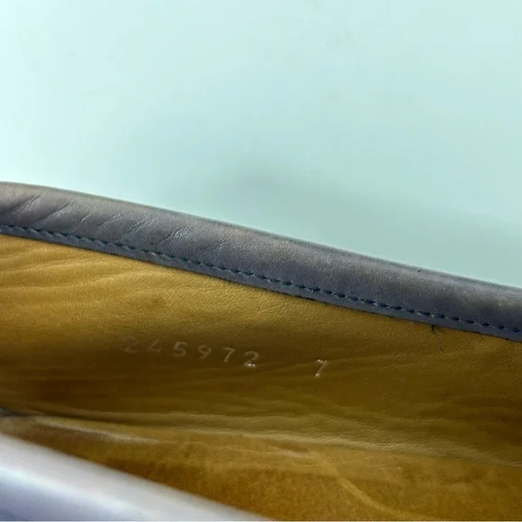 GUCCI Purple Leather Horsebit Loafers Size 7 - Picture 7 of 10